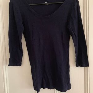 Gap 3/4 Sleeve Navy Shirt